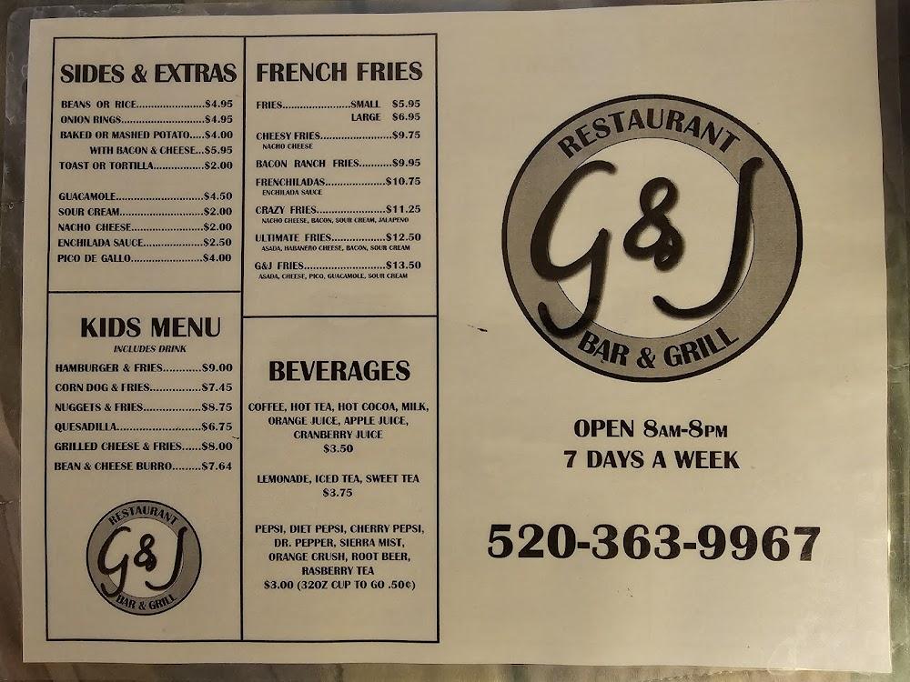 G.J. Restaurant Bar&Grill Menu image 3