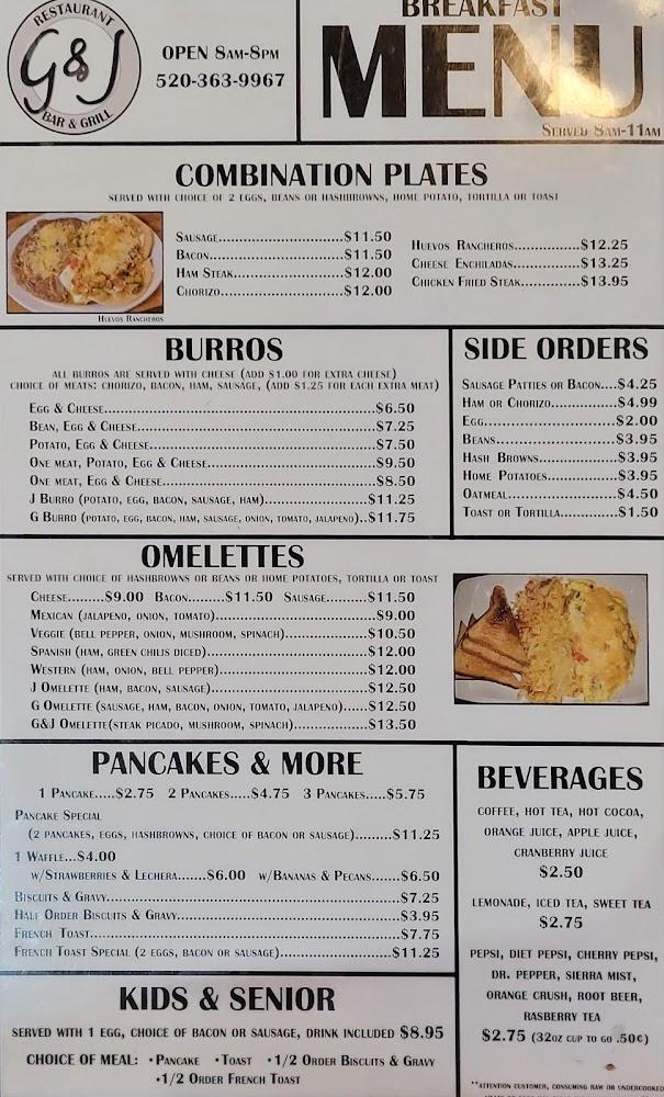 G.J. Restaurant Bar&Grill Menu image 4